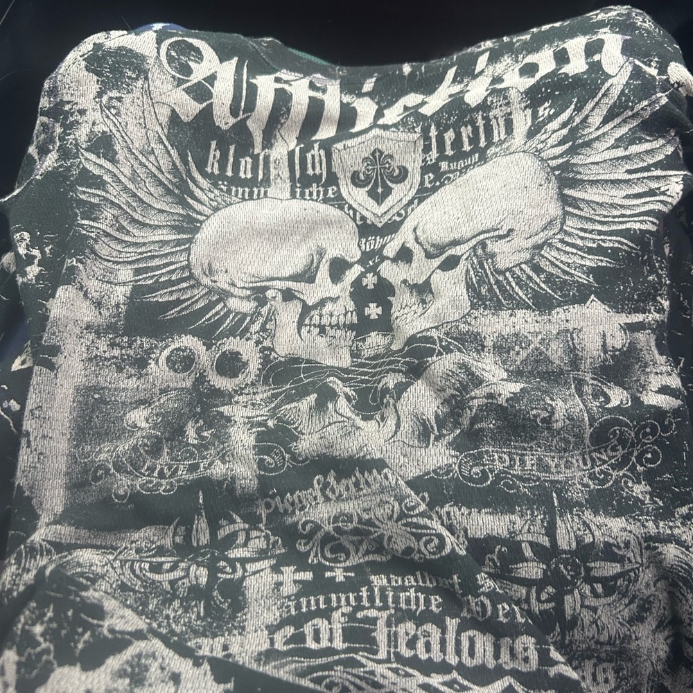 Affliction Black Graphic Men's Shirt